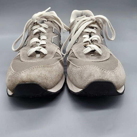 New Balance 574 Men's Sneakers Gray Suede Mesh Size 9 US Used Condition - Picture 3 of 15